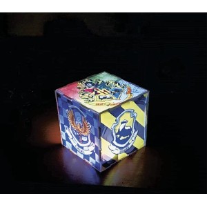 Luminária Cubo Harry Potter 4 casas  